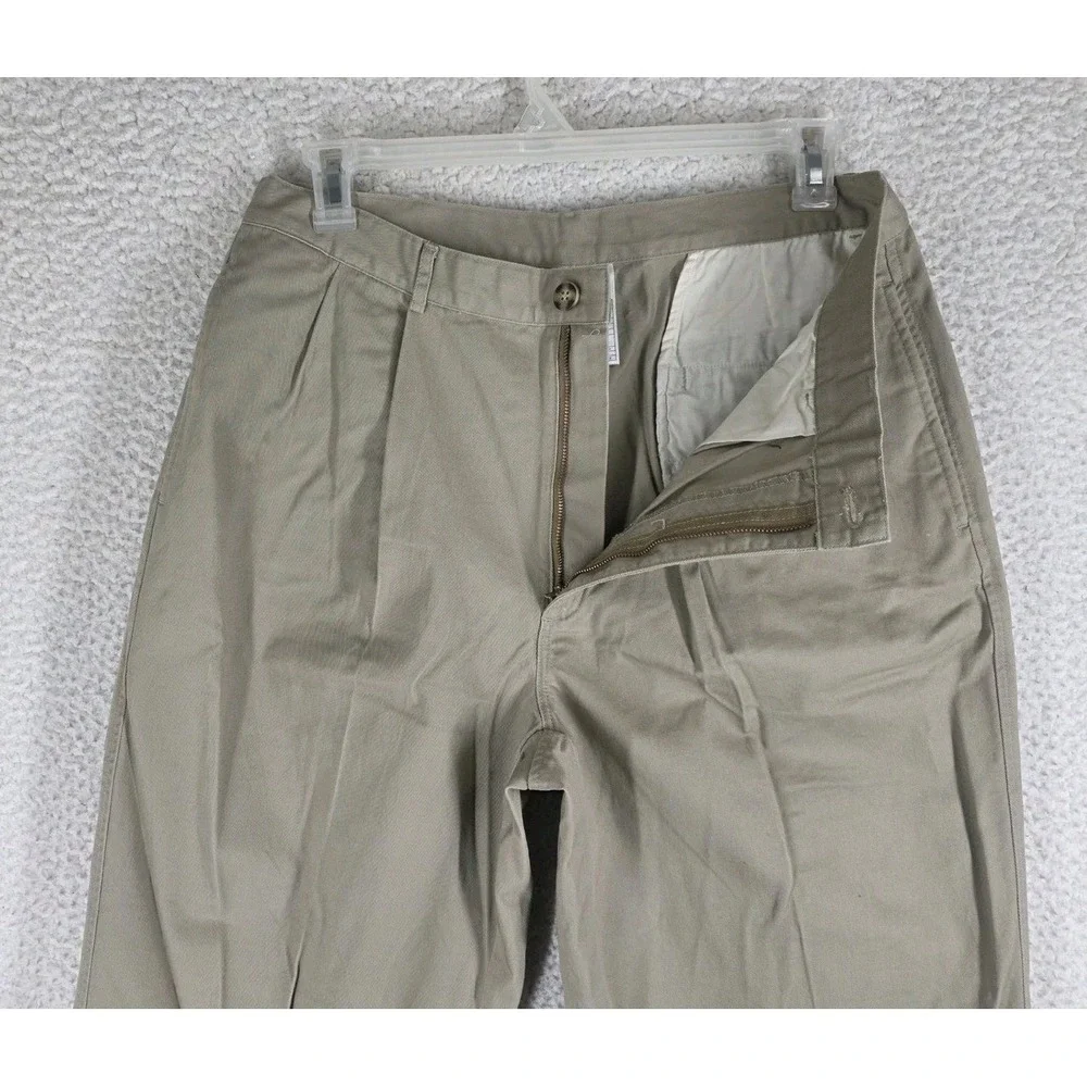 Vtg Deadstock Nike Playerpant Mens 36 Khaki Pleated Pant Unhemmed 152617-235 NWT
